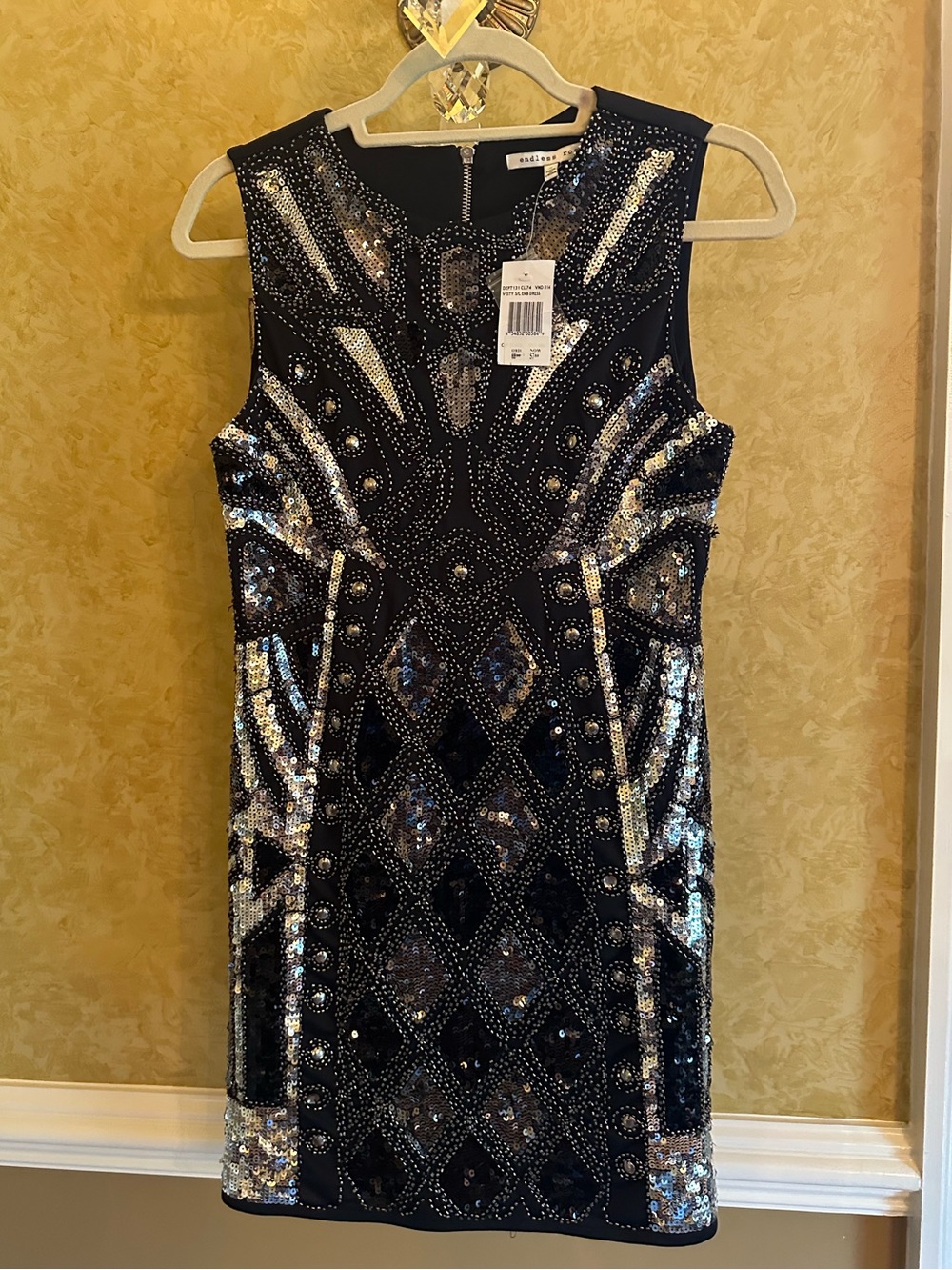 Endless Rose Black Sequin EmbellishedDress